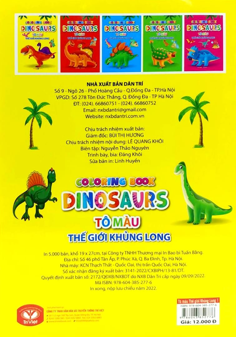 bộ tô màu thế giới khủng long dinosaurs 1 - Ảnh 6