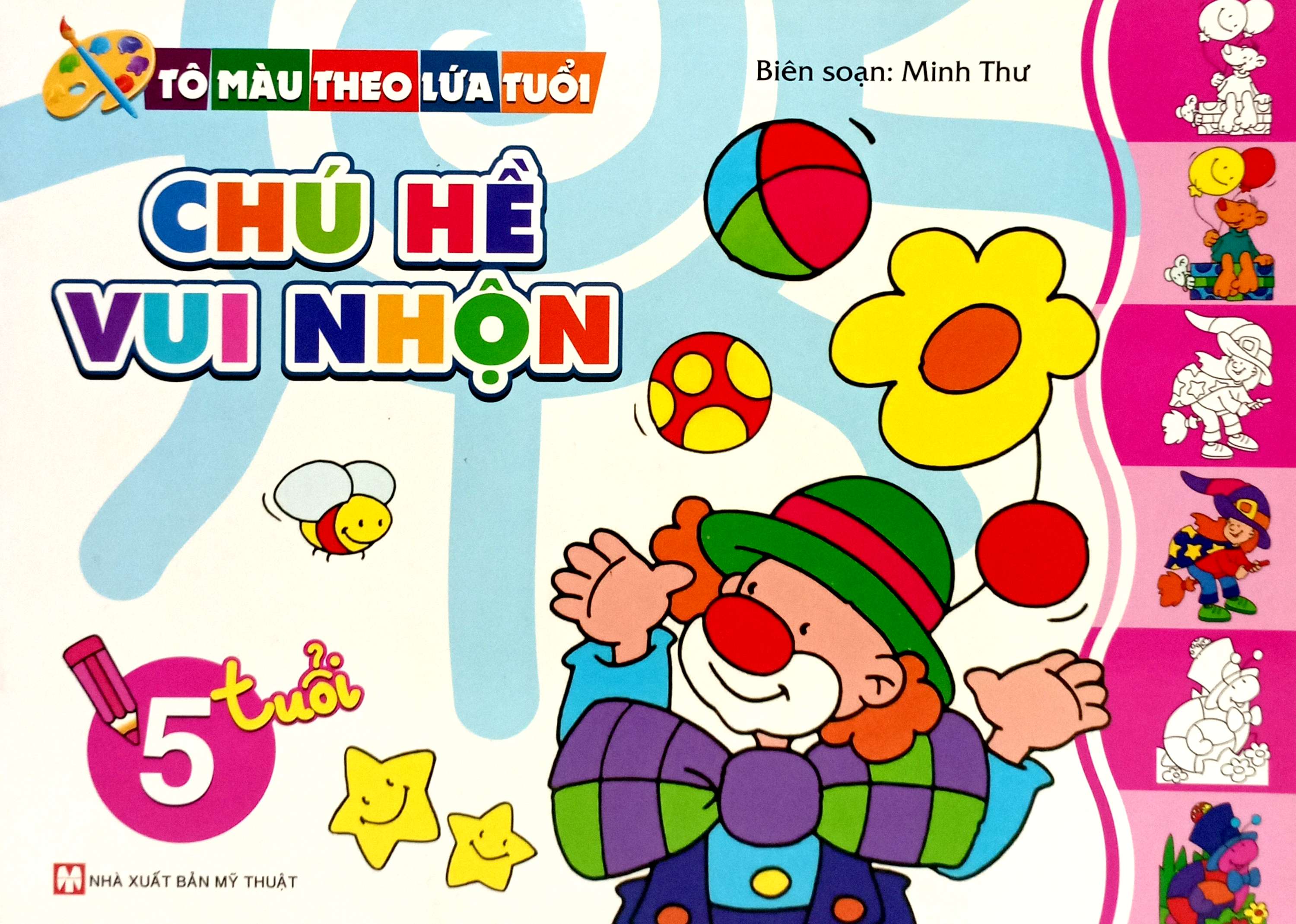 bộ tô màu theo lứa tuổi - chú hề vui nhộn (dành cho bé 5 tuổi) - tái bản - Ảnh 2