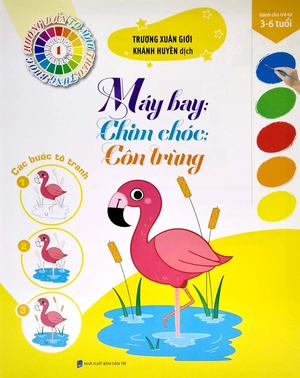 bộ tô màu theo từng bước - máy bay, chim chóc, côn trùng 1 - Ảnh 2