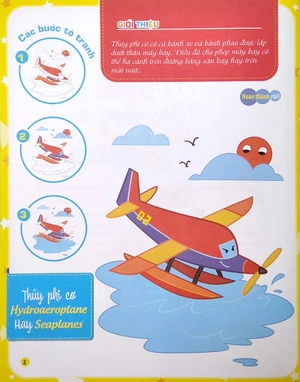 bộ tô màu theo từng bước - máy bay, chim chóc, côn trùng 1 - Ảnh 3