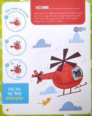 bộ tô màu theo từng bước - máy bay, chim chóc, côn trùng 1 - Ảnh 5