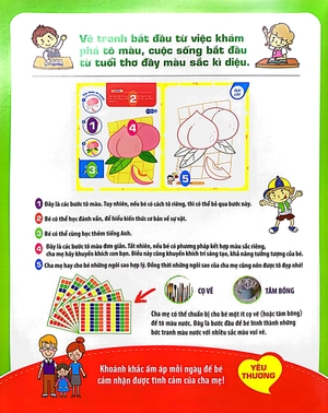 bộ tô màu theo từng bước - trái cây, rau củ, hoa 1 - Ảnh 3