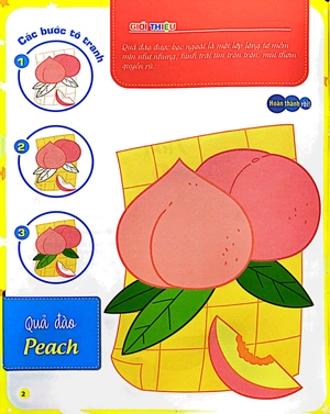bộ tô màu theo từng bước - trái cây, rau củ, hoa 1 - Ảnh 4