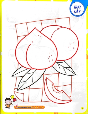 bộ tô màu theo từng bước - trái cây, rau củ, hoa 1 - Ảnh 5