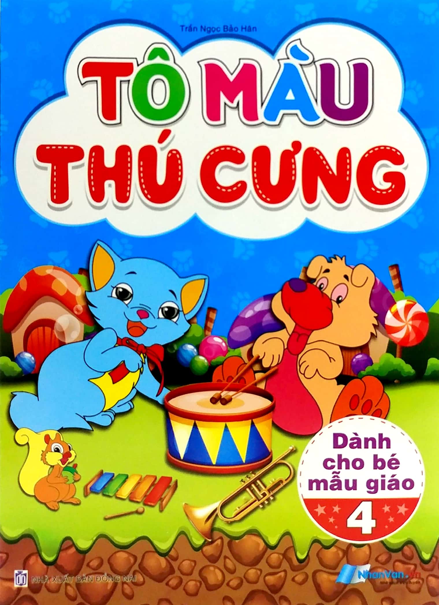 bộ tô màu thú cưng - tập 4 (dành cho bé mẫu giáo) - Ảnh 2