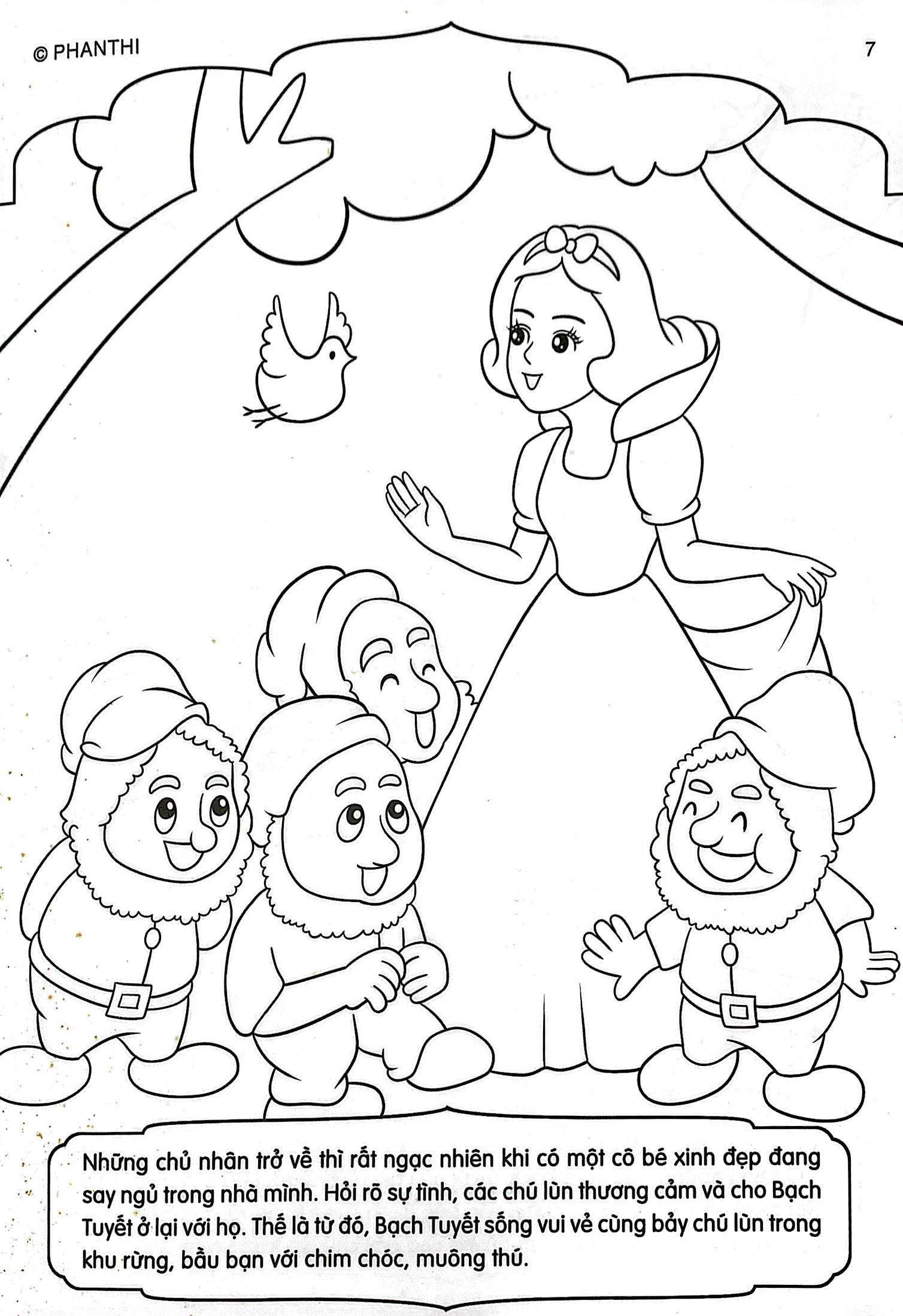 bộ tô màu và kế chuyện - cổ tích công chúa - tập 2 - công chúa bạch tuyết - Ảnh 10
