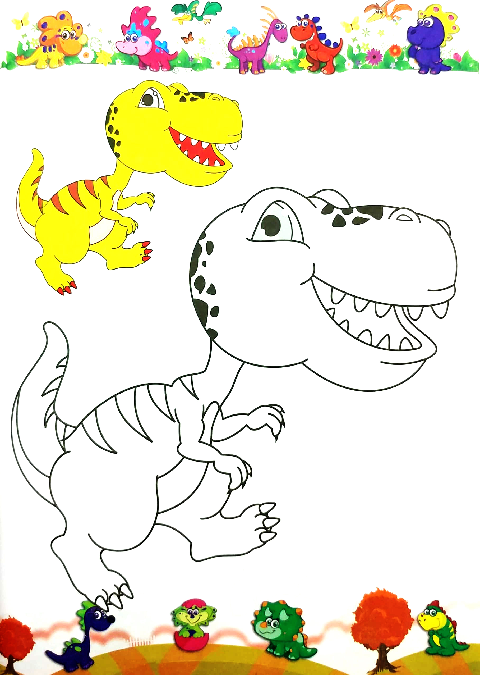 bộ tô màu - vương quốc khủng long - tập 1 (dành cho bé mẫu giáo) - Ảnh 3