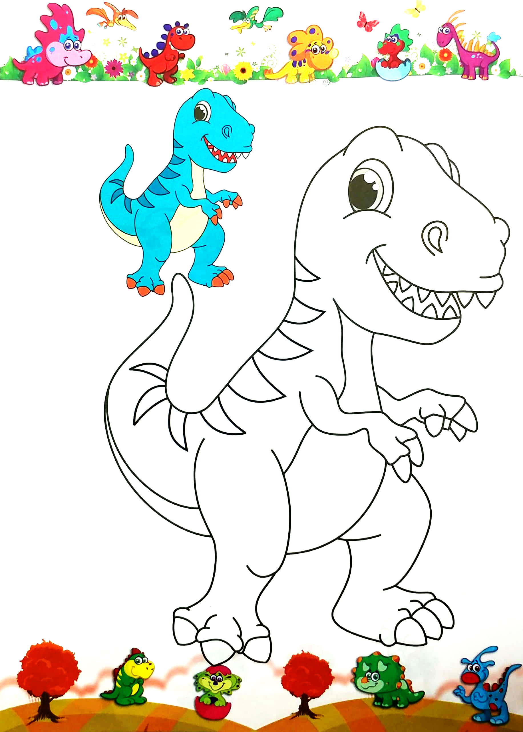 bộ tô màu - vương quốc khủng long - tập 1 (dành cho bé mẫu giáo) - Ảnh 4
