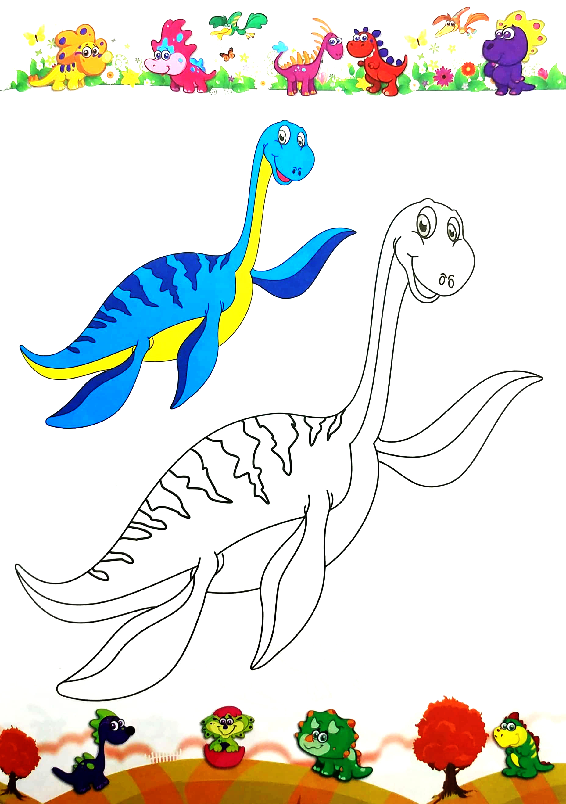 bộ tô màu - vương quốc khủng long - tập 1 (dành cho bé mẫu giáo) - Ảnh 5