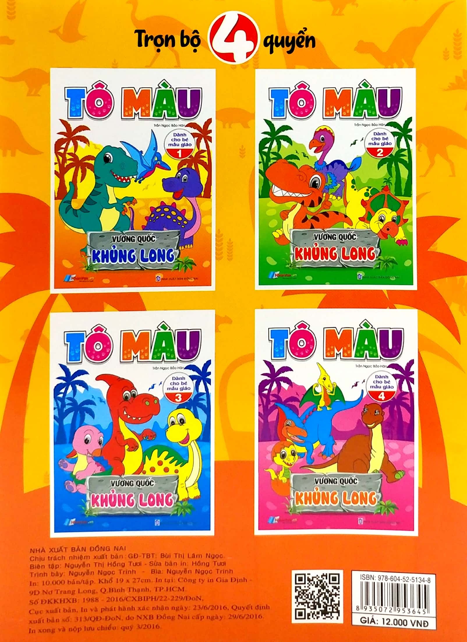 bộ tô màu - vương quốc khủng long - tập 1 (dành cho bé mẫu giáo) - Ảnh 7