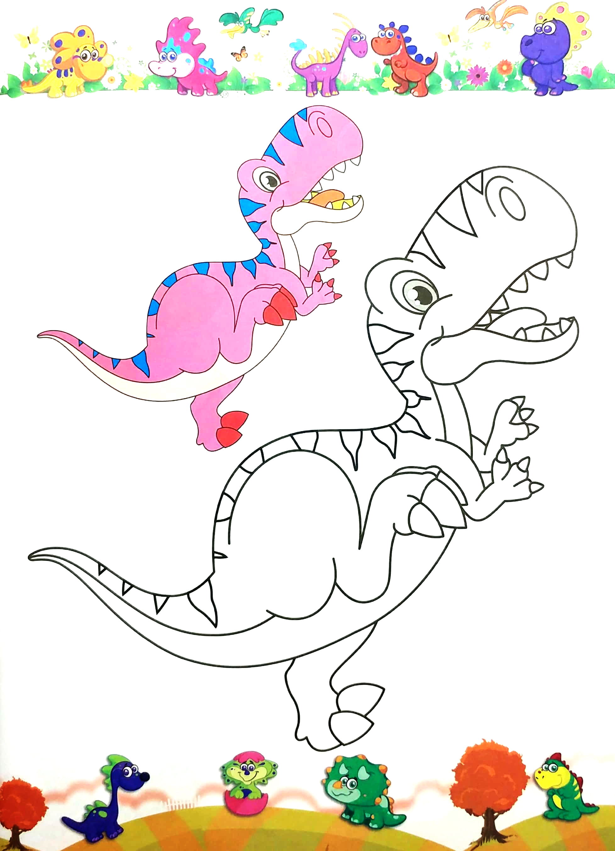 bộ tô màu - vương quốc khủng long - tập 2 (dành cho bé mẫu giáo) - Ảnh 3