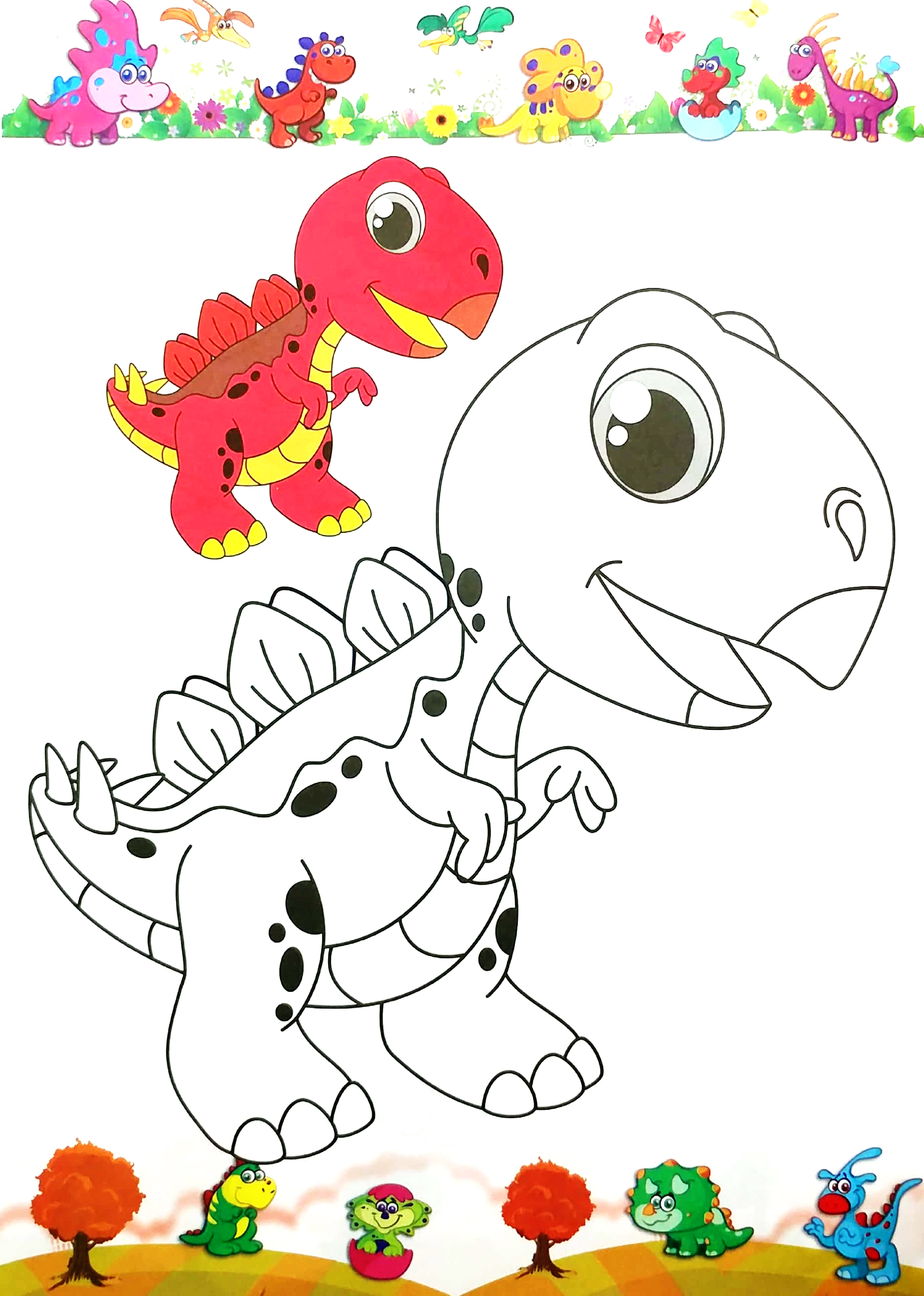 bộ tô màu - vương quốc khủng long - tập 2 (dành cho bé mẫu giáo) - Ảnh 4
