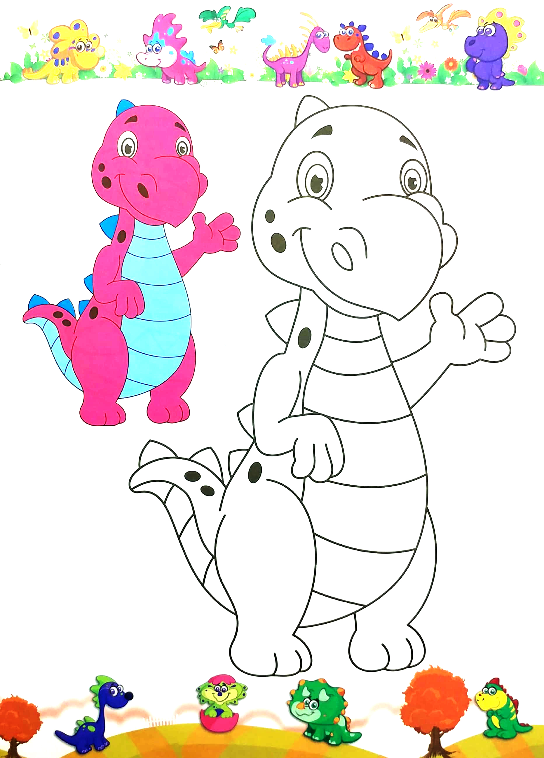 bộ tô màu - vương quốc khủng long - tập 2 (dành cho bé mẫu giáo) - Ảnh 5