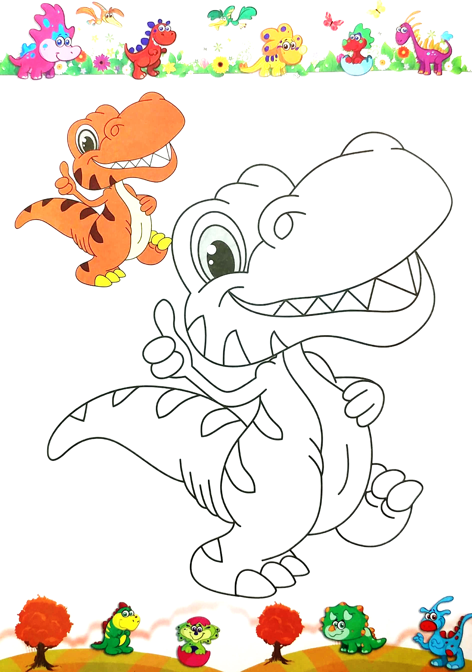 bộ tô màu - vương quốc khủng long - tập 2 (dành cho bé mẫu giáo) - Ảnh 6
