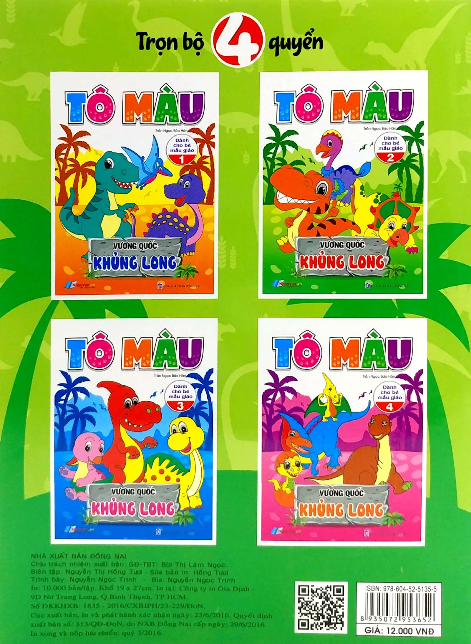 bộ tô màu - vương quốc khủng long - tập 2 (dành cho bé mẫu giáo) - Ảnh 7