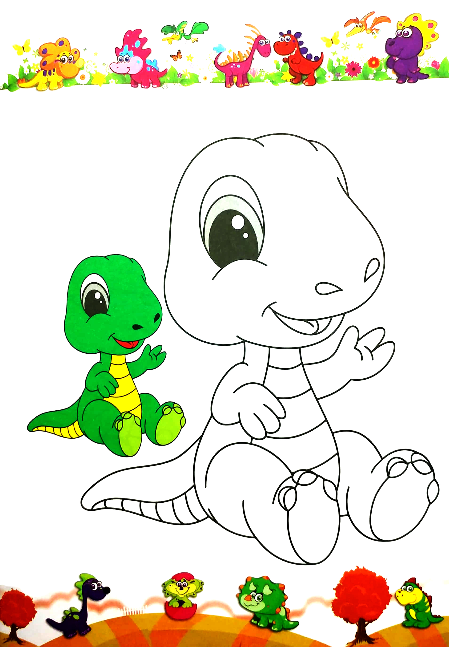 bộ tô màu - vương quốc khủng long - tập 3 (dành cho bé mẫu giáo) - Ảnh 3