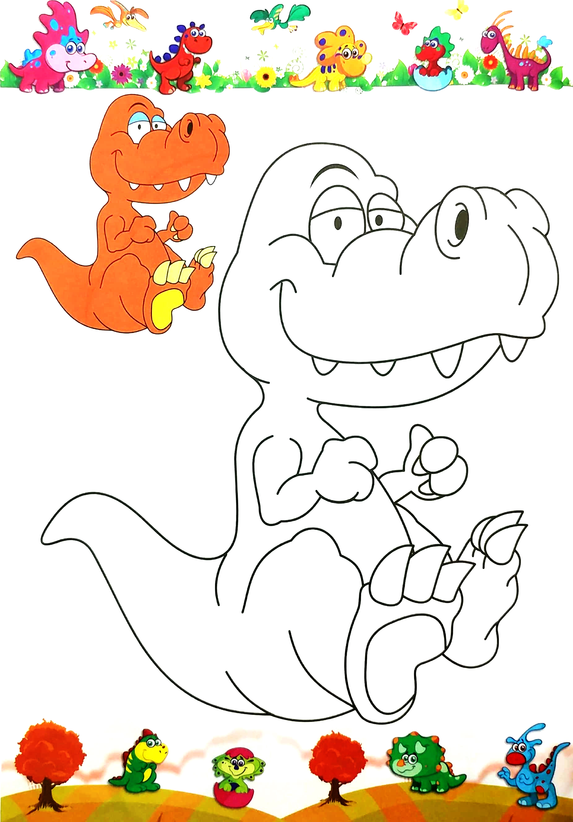 bộ tô màu - vương quốc khủng long - tập 3 (dành cho bé mẫu giáo) - Ảnh 4