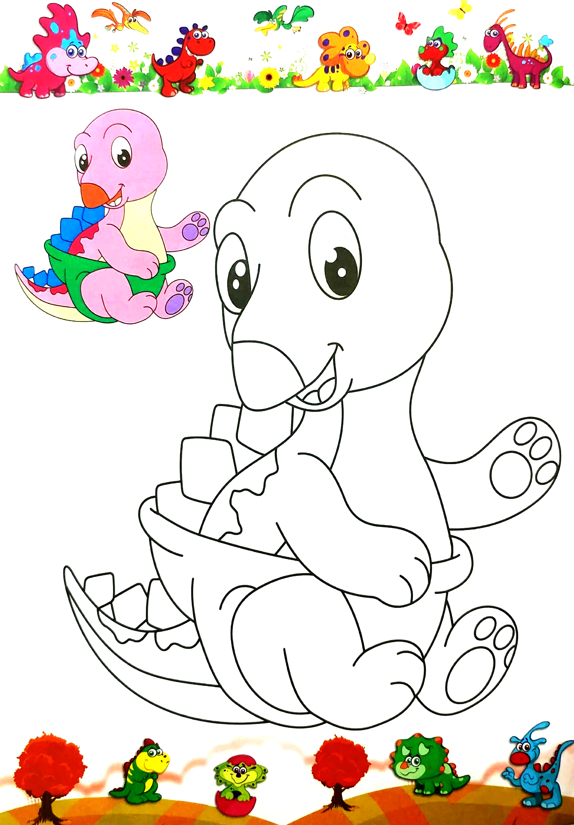 bộ tô màu - vương quốc khủng long - tập 3 (dành cho bé mẫu giáo) - Ảnh 6