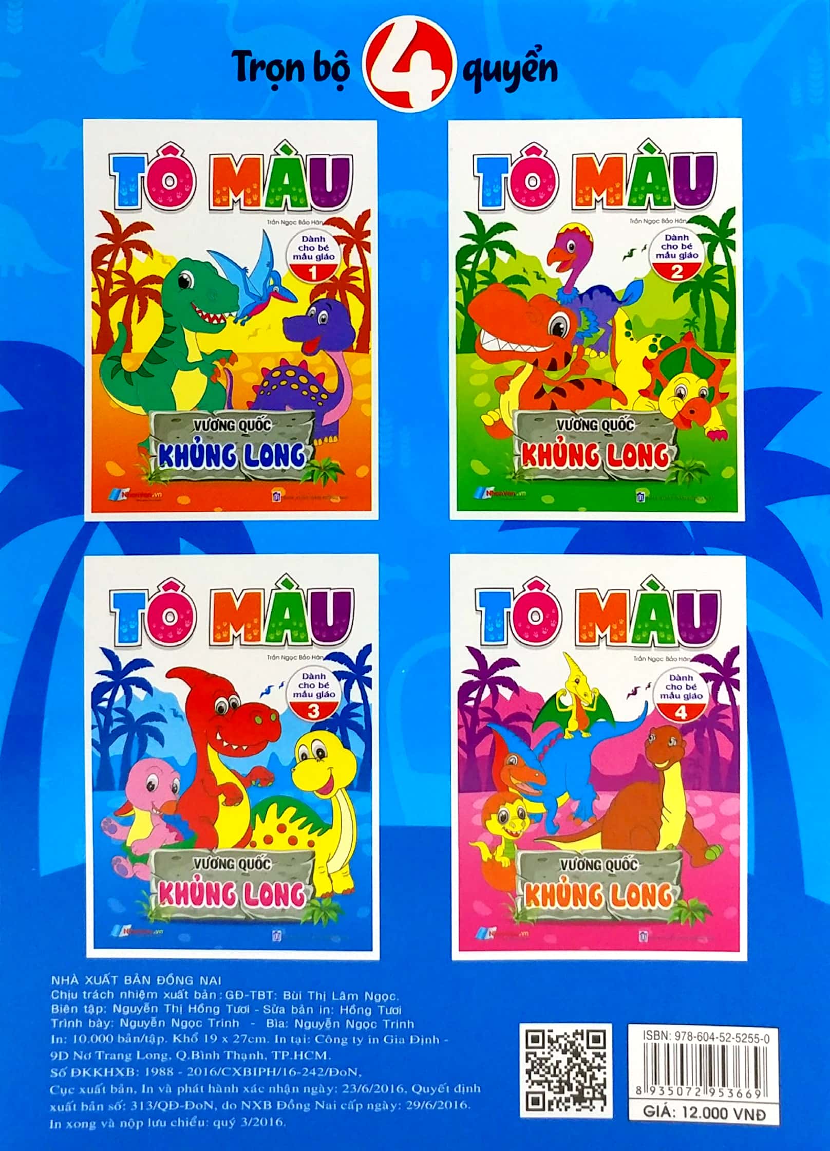 bộ tô màu - vương quốc khủng long - tập 3 (dành cho bé mẫu giáo) - Ảnh 7