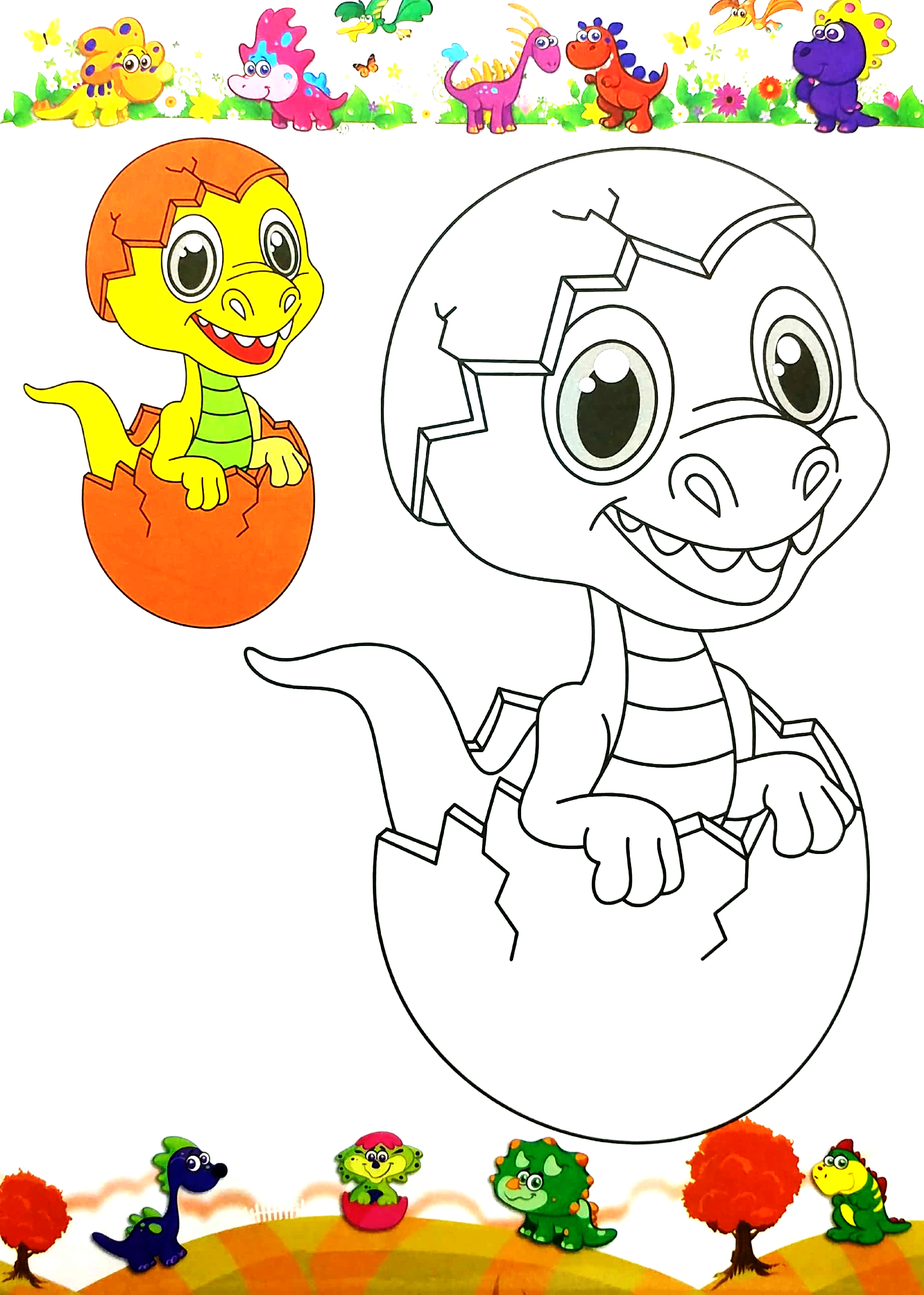 bộ tô màu - vương quốc khủng long - tập 4 (dành cho bé mẫu giáo) - Ảnh 3