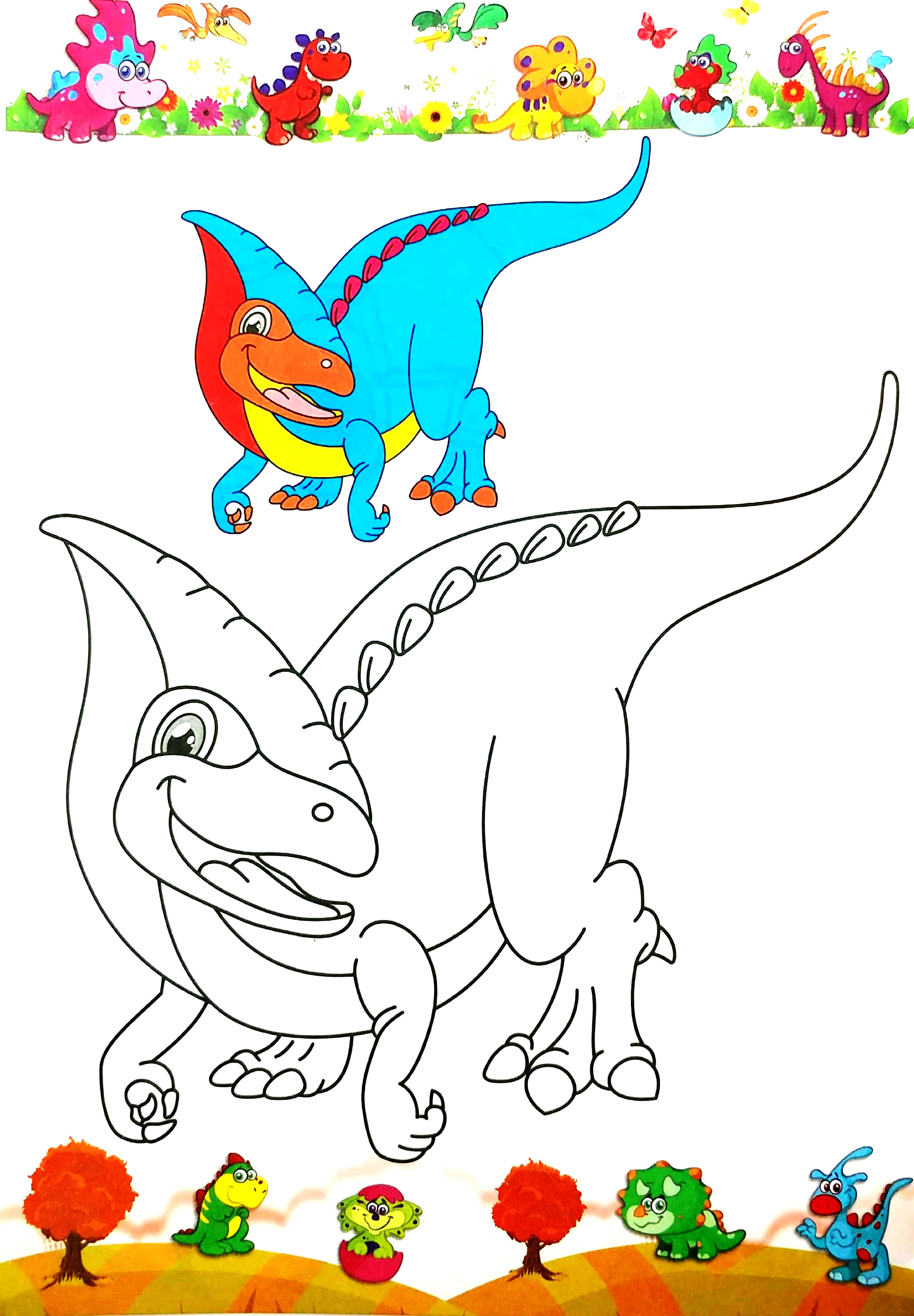 bộ tô màu - vương quốc khủng long - tập 4 (dành cho bé mẫu giáo) - Ảnh 4