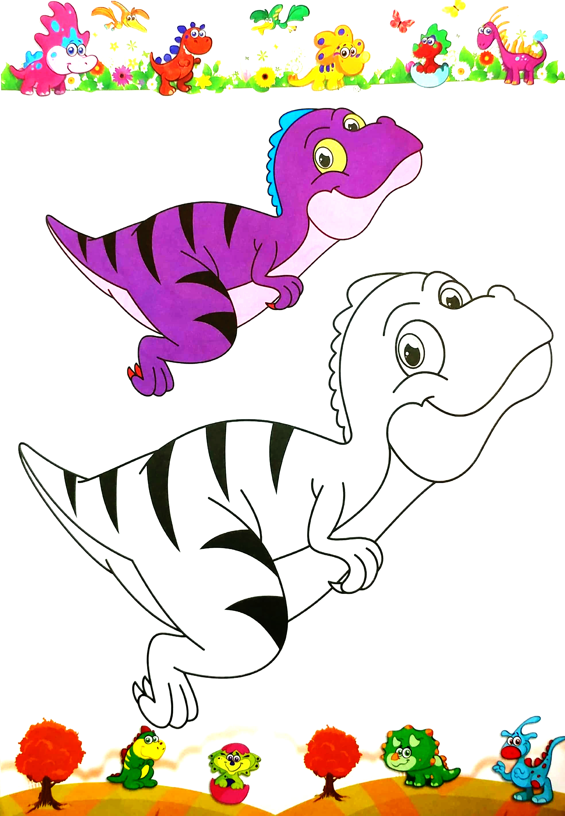 bộ tô màu - vương quốc khủng long - tập 4 (dành cho bé mẫu giáo) - Ảnh 6