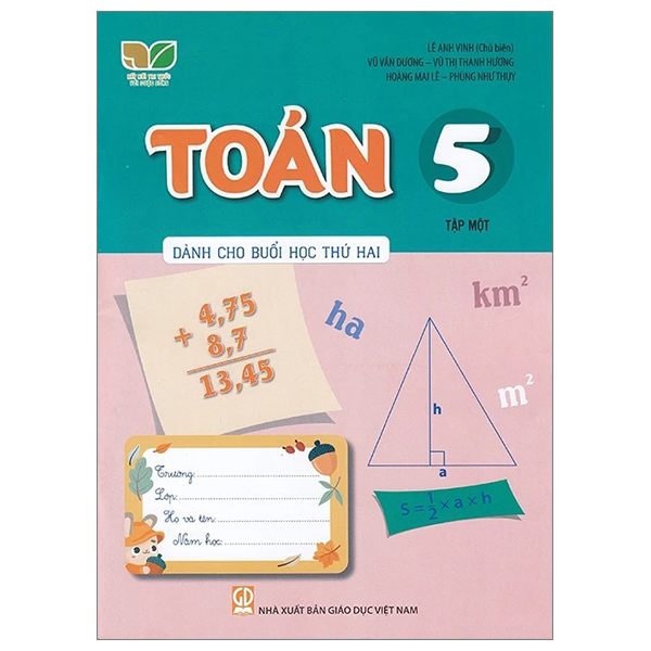 Bộ Toán 5 - Tập 1 (Kết Nối) (Dành Cho Buổi Học Thứ Hai)