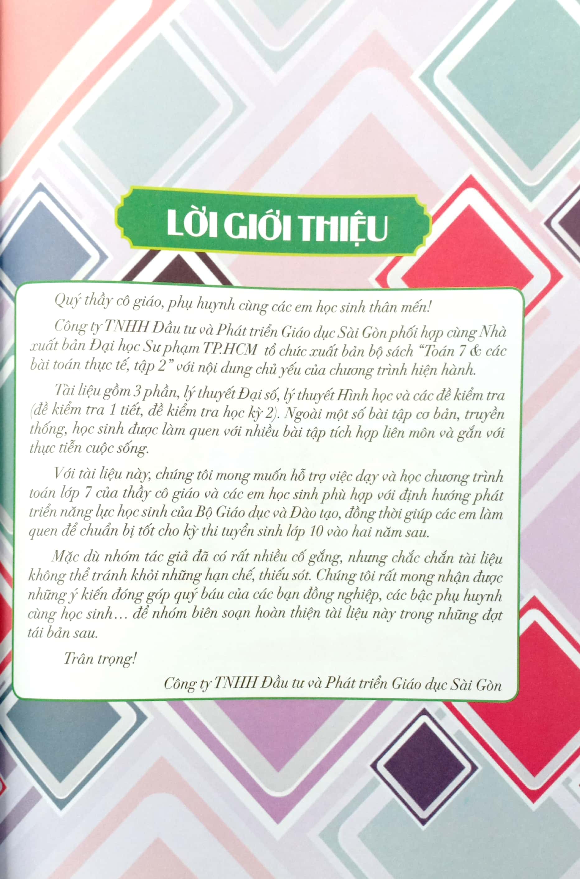 bộ toán 7 và các bài toán thực tế - tập 2 - Ảnh 3