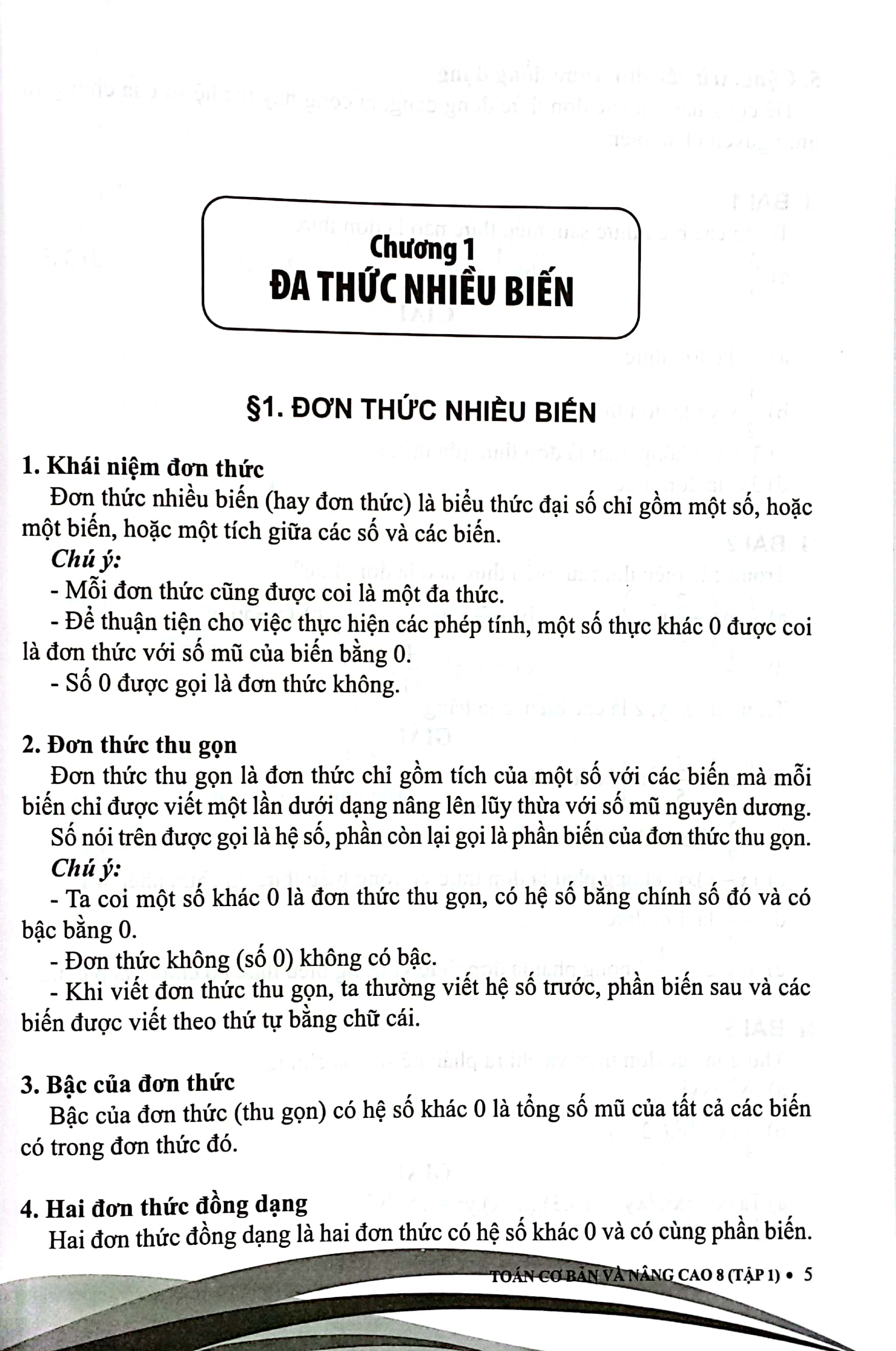 bộ toán cơ bản và nâng cao 8 - tập 1 (theo chương trình giáo dục phổ thông mới - dùng chung cho các bộ sgk hiện hành) - Ảnh 5