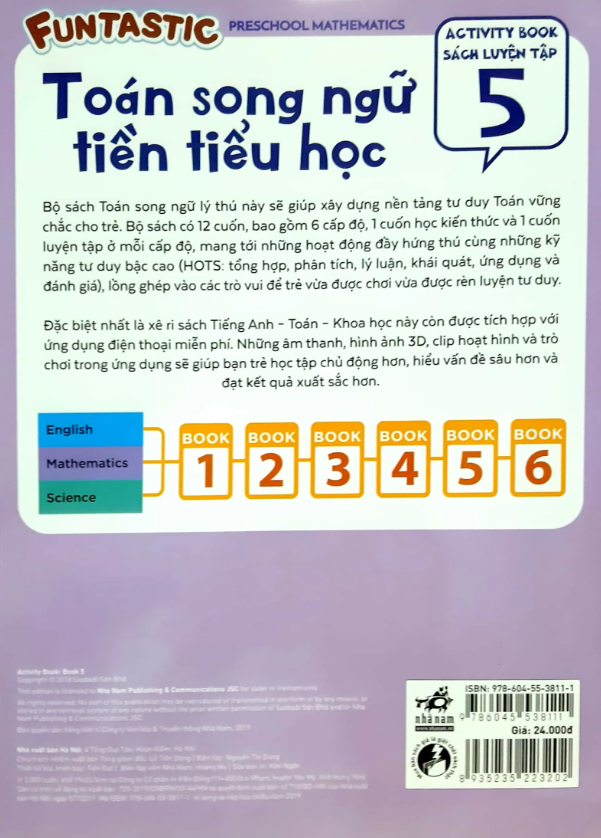 bộ toán song ngữ tiền tiểu học 5 - activity book - Ảnh 7