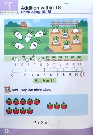 bộ toán song ngữ tiền tiểu học 5 - coursebook - Ảnh 7