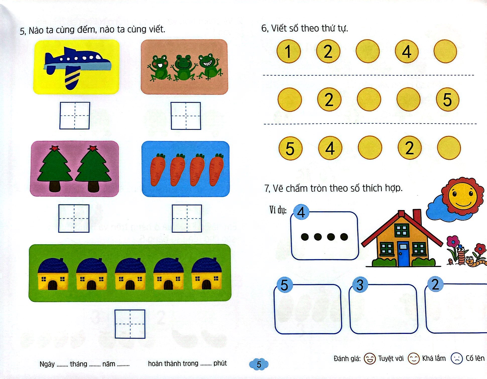 bộ toán tiền tiểu học - cộng trừ trong phạm vi 10 (tái bản 2023) - Ảnh 5