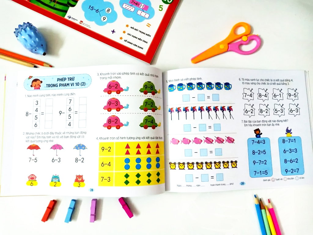 bộ toán tiền tiểu học - cộng trừ trong phạm vi 20 (tái bản 2023) - Ảnh 4