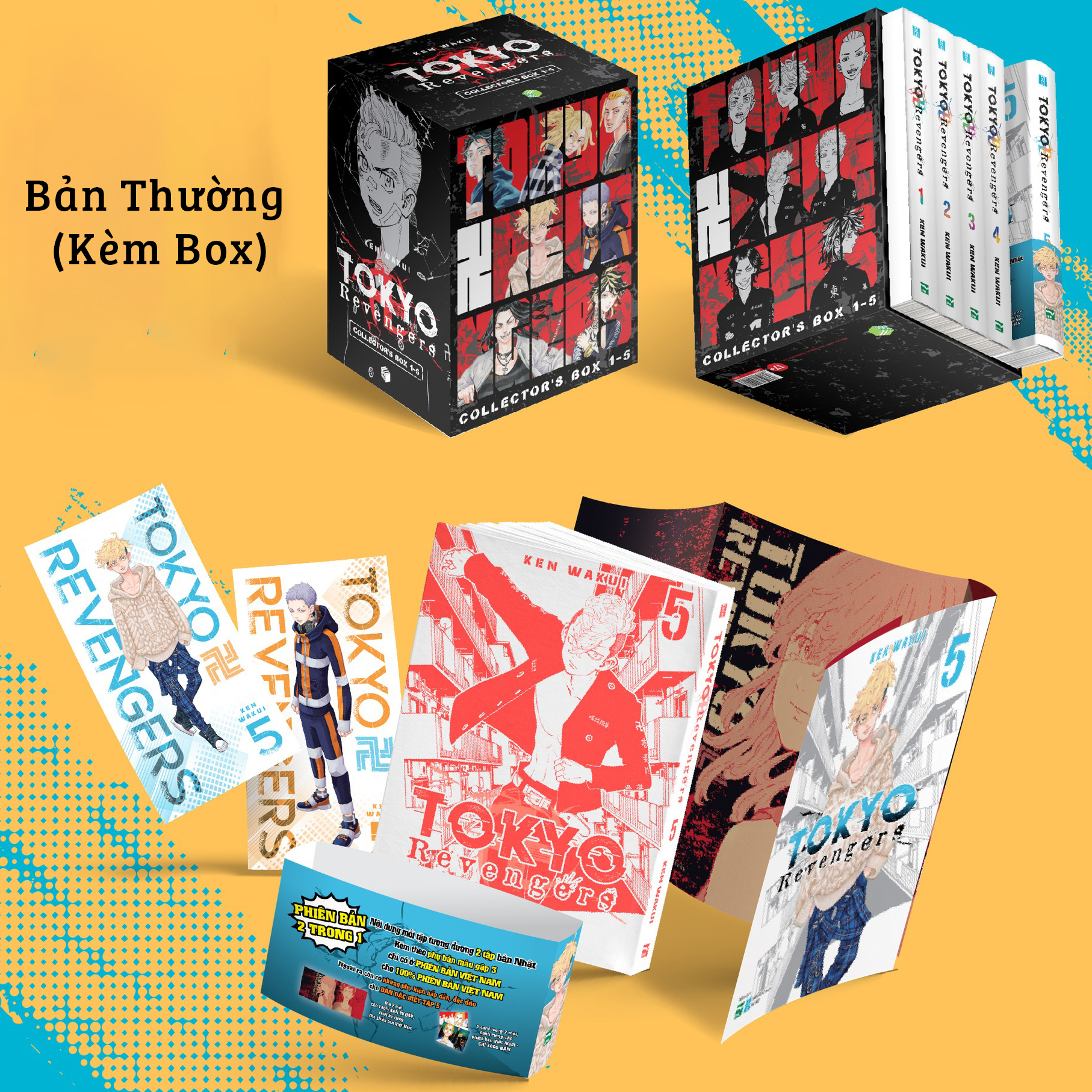 bộ tokyo revengers - tập 5 - bản thường - bìa 2 mặt - bản kèm box - Ảnh 3