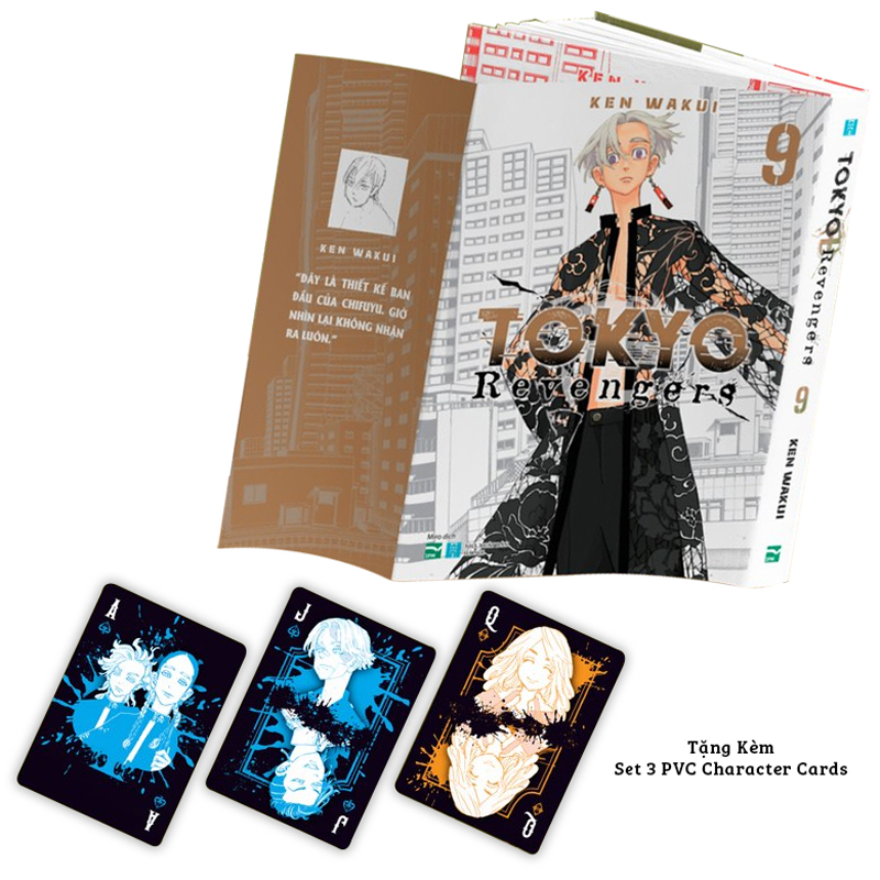 bộ tokyo revengers - tập 9 - bản đặc biệt - tặng kèm set 3 pvc character cards - Ảnh 3