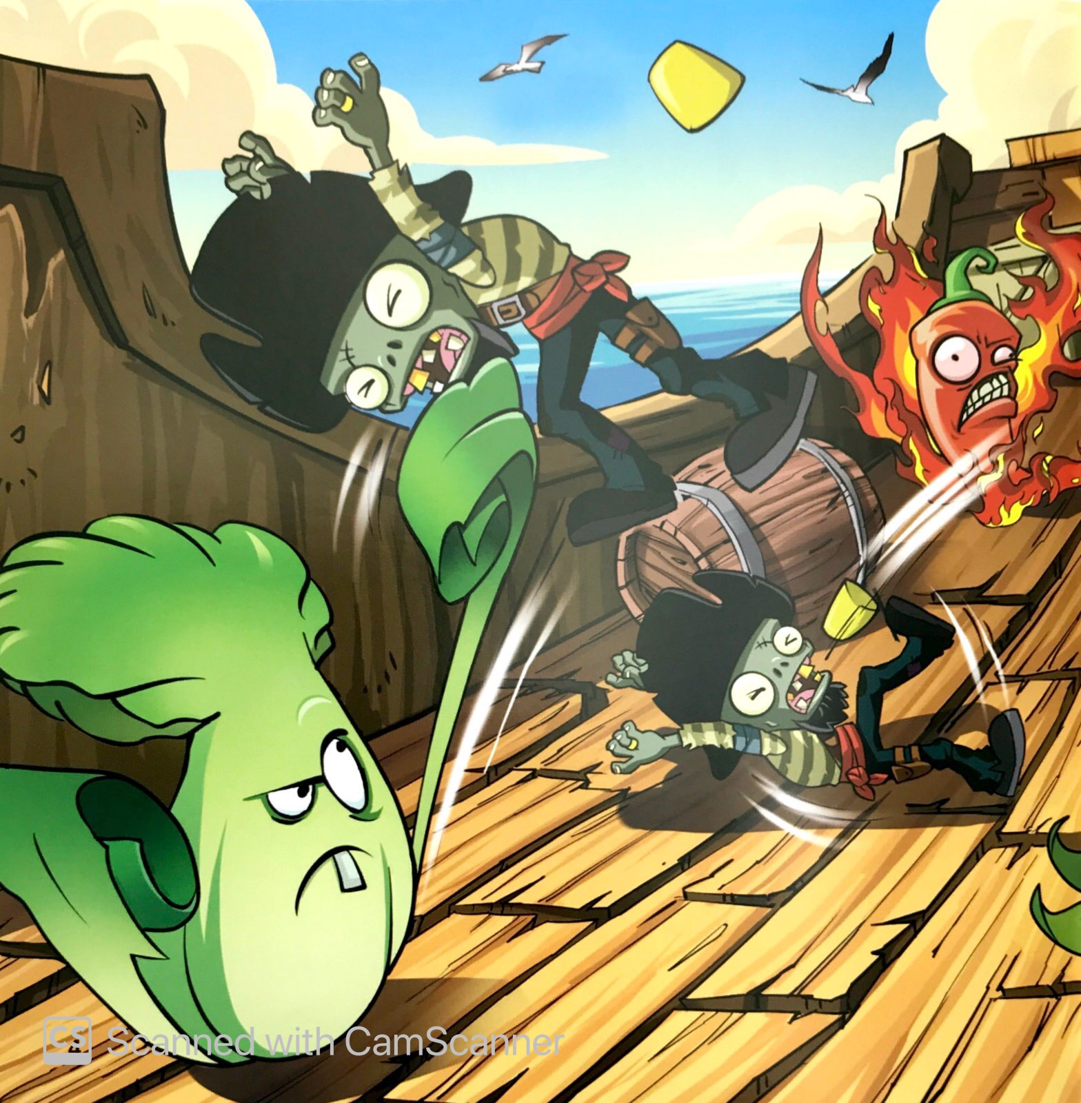 bộ trái cây đại chiến zombie 19 - con thuyền cướp biển (tái bản 2019) - Ảnh 6