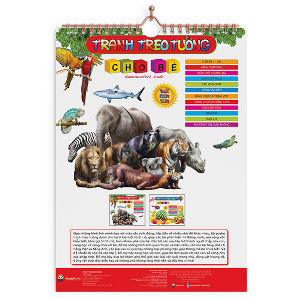 Bộ Tranh Treo Tường Cho Bé (Dành Cho Bé Từ 2 Đến 6 Tuổi)