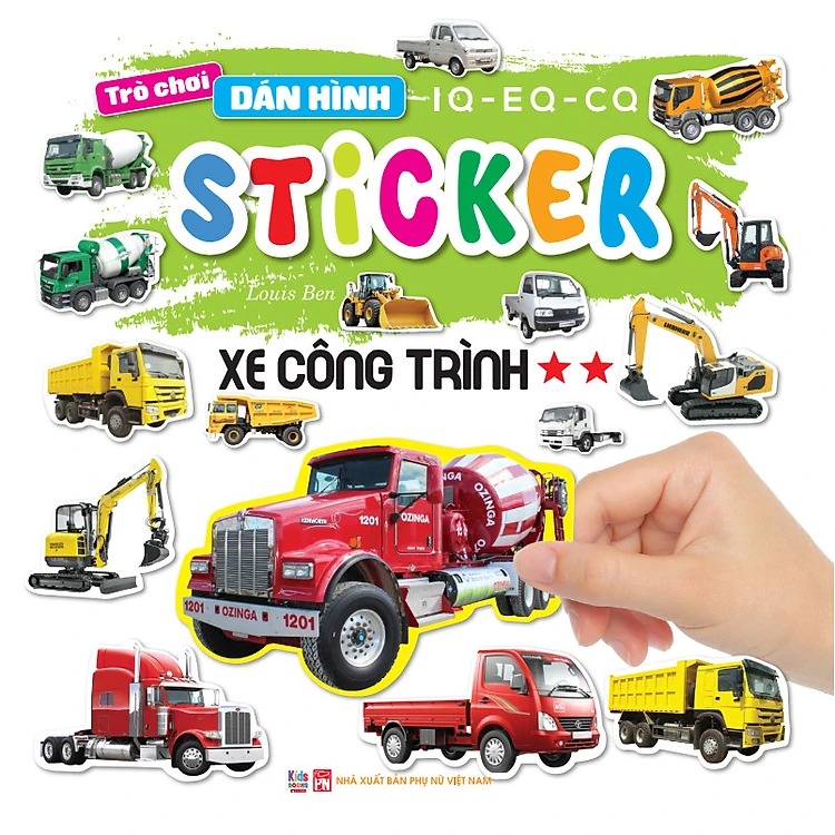 Bộ Trò Chơi Dán Hình IQ-EQ-CQ - Sticker - Xe Công Trình - Tập 1 - Ảnh 2