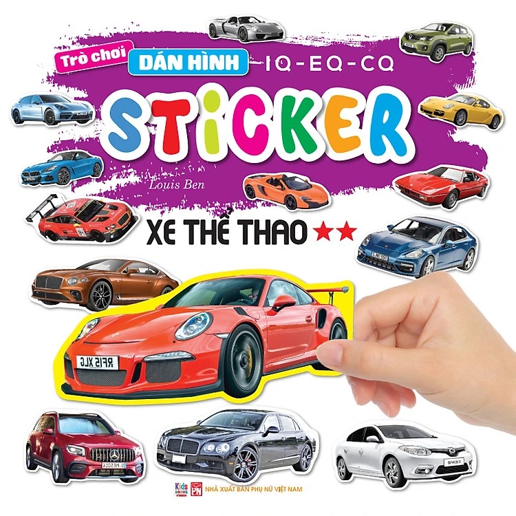 Bộ Trò Chơi Dán Hình IQ-EQ-CQ - Sticker - Xe Thể Thao -Tập 2 - Ảnh 2