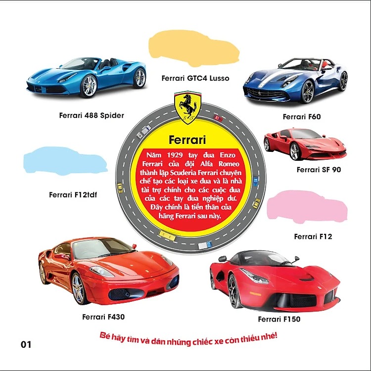 Bộ Trò Chơi Dán Hình IQ-EQ-CQ - Sticker - Xe Thể Thao -Tập 2 - Ảnh 3