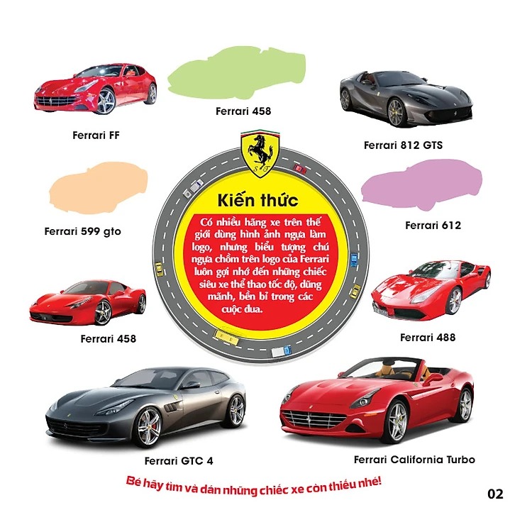 Bộ Trò Chơi Dán Hình IQ-EQ-CQ - Sticker - Xe Thể Thao -Tập 2 - Ảnh 4