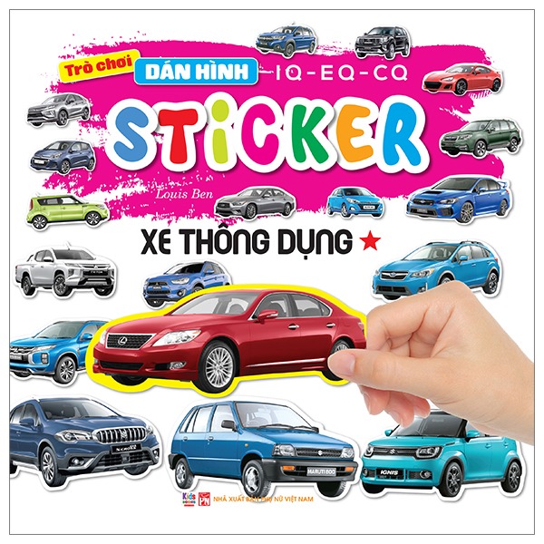 Bộ Trò Chơi Dán Hình IQ-EQ-CQ - Sticker - Xe Thể Thao -Tập 1