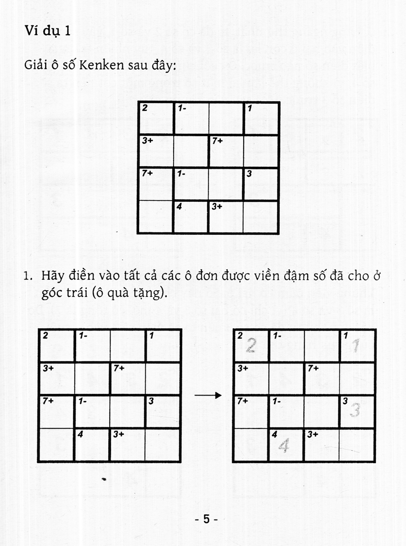 bộ trò chơi ô chữ số thông minh kenken - dành cho mọi người (tập 3) - Ảnh 5