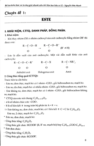 bổ trợ kiến thức và tư duy giải nhanh siêu tốc hóa học hữu cơ lớp 12 - Ảnh 3