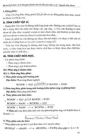 bổ trợ kiến thức và tư duy giải nhanh siêu tốc hóa học hữu cơ lớp 12 - Ảnh 5