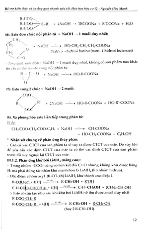 bổ trợ kiến thức và tư duy giải nhanh siêu tốc hóa học hữu cơ lớp 12 - Ảnh 7