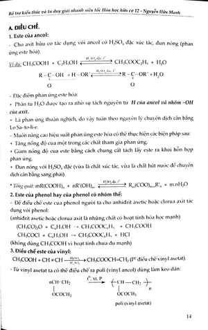 bổ trợ kiến thức và tư duy giải nhanh siêu tốc hóa học hữu cơ lớp 12 - Ảnh 9