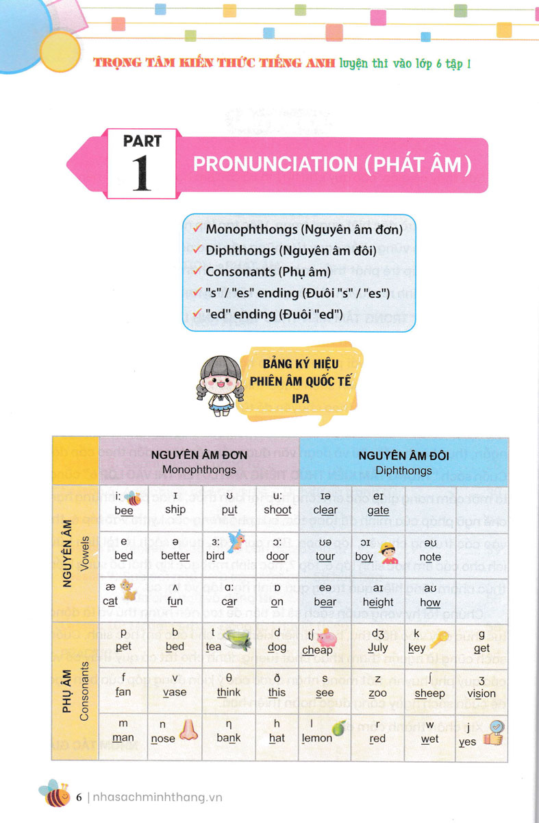 bộ trọng tâm kiến thức tiếng anh luyện thi vào lớp 6 - tập 1 (không đáp án) - Ảnh 5