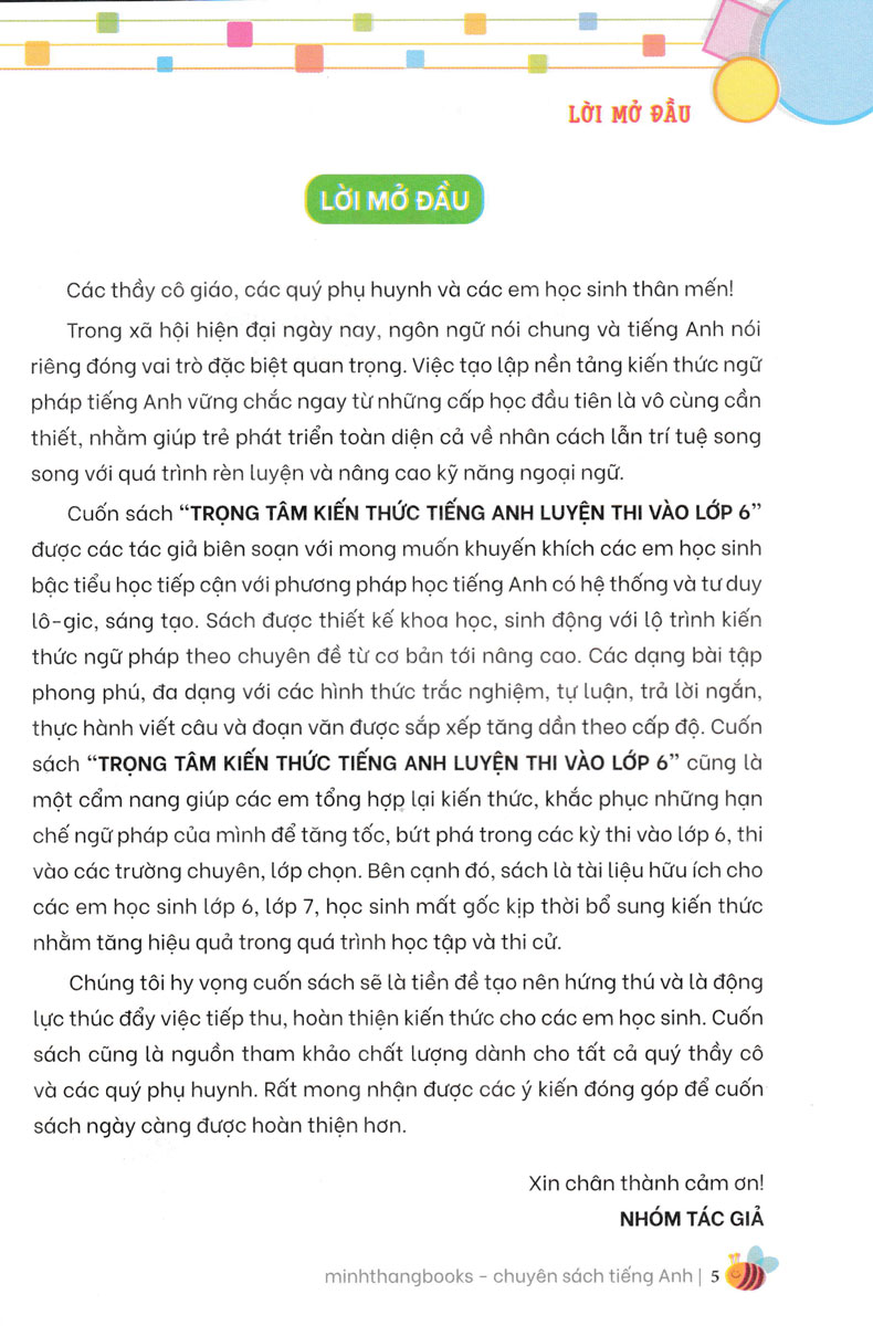 bộ trọng tâm kiến thức tiếng anh luyện thi vào lớp 6 - tập 2 (không đáp án) - Ảnh 4