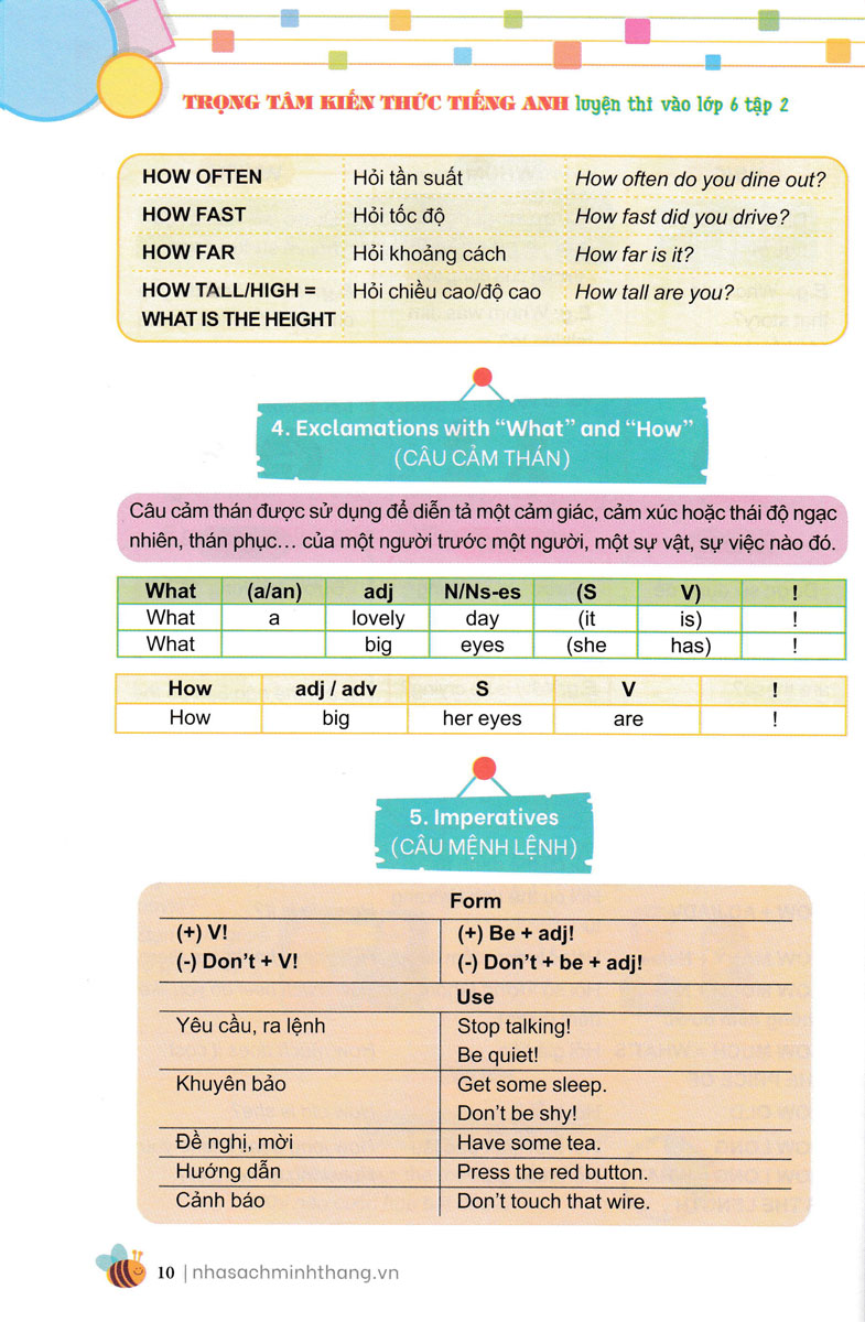 bộ trọng tâm kiến thức tiếng anh luyện thi vào lớp 6 - tập 2 (không đáp án) - Ảnh 9